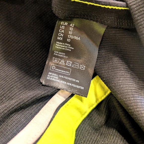 Divided Black Neon Stripe Fitted Short Sleeve Jersey Dress Size 10 - Picture 5 of 6